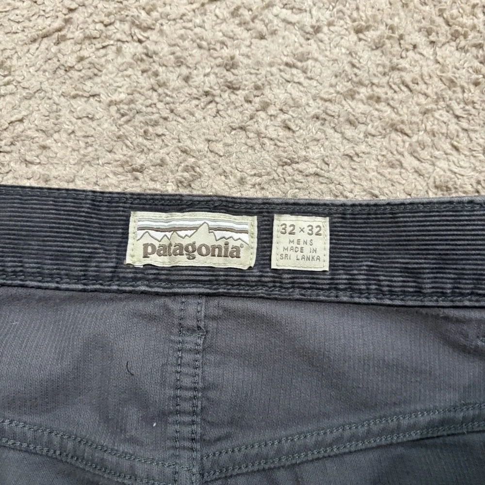 Patagonia Corduroy Pants Men's 32x32 Gray Straight Leg Iron Clad Organic Cotton